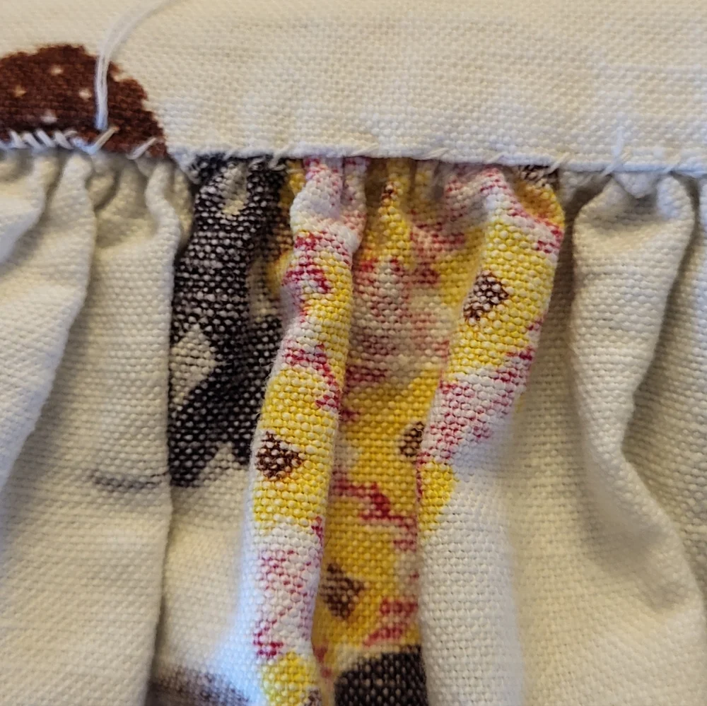 1960s Heavy Cotton Handmade Half Apron Fruit Design